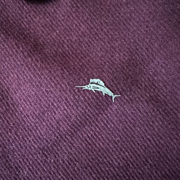 Tommy Bahama quarter zip burgundy sweater Large NWT - Picture 6 of 7